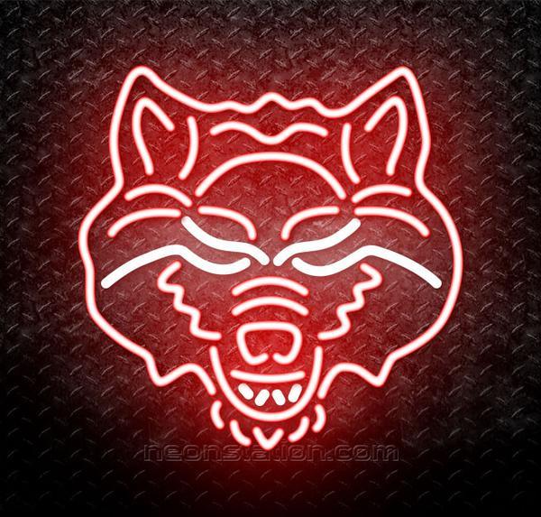 Astate Red Wolves Logo - NCAA Arkansas State Red Wolves Logo Neon Sign // Neonstation