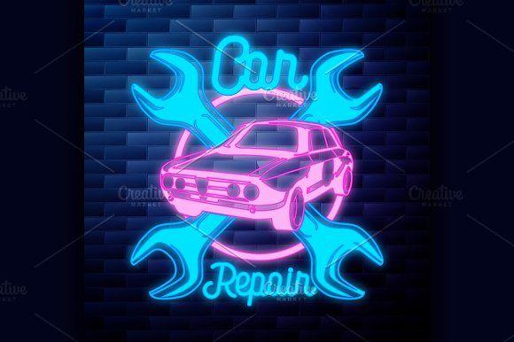 Vintage Automotive Repair Logo - Vintage Car repair emblem Illustrations Creative Market