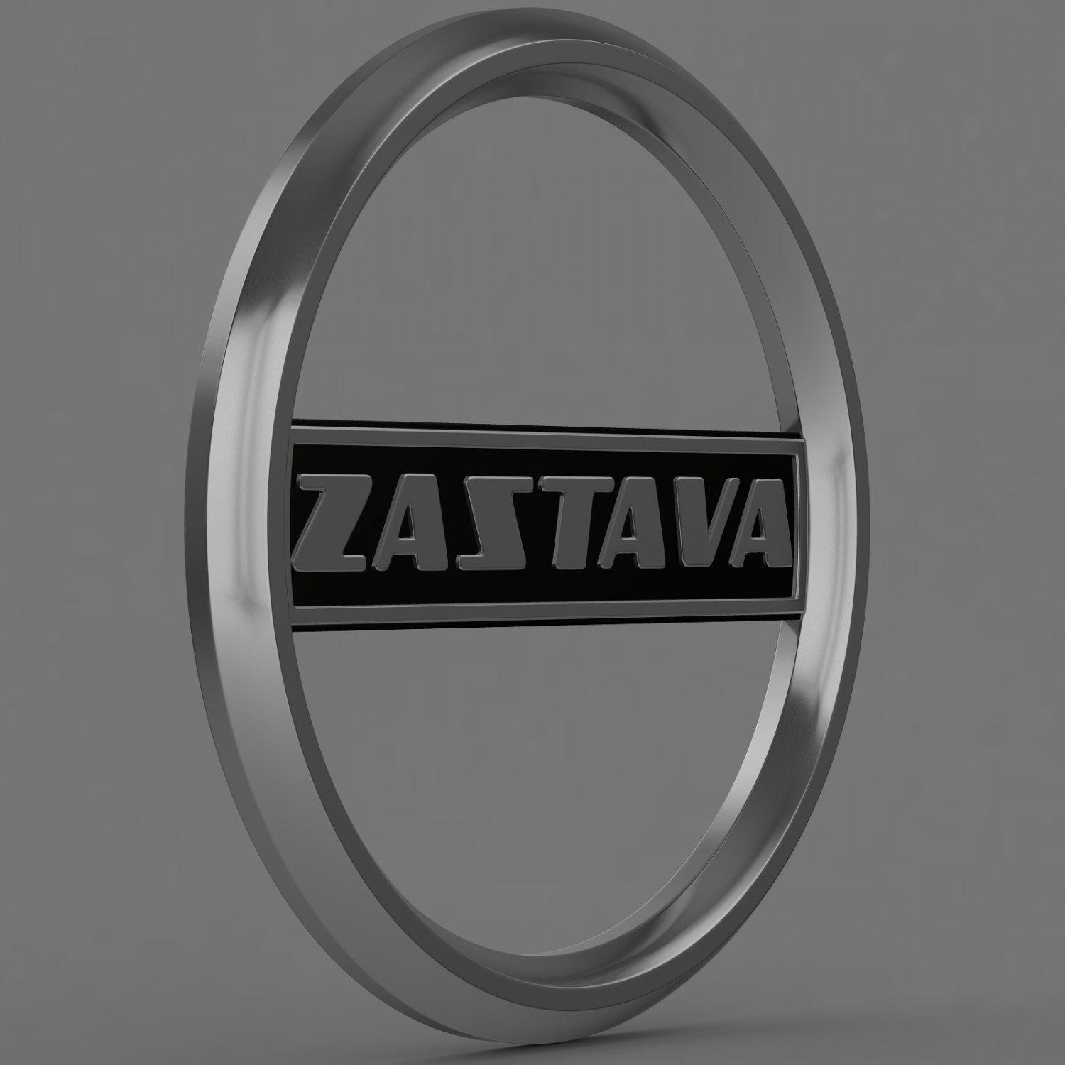 Zastava Logo - Zastava logo 2 3D Model in Parts of auto 3DExport