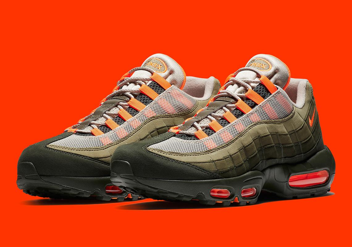 Mixed Red and Black Nike Logo - Get the New Nike Air Max 95 OG in Total Orange today at Walter's