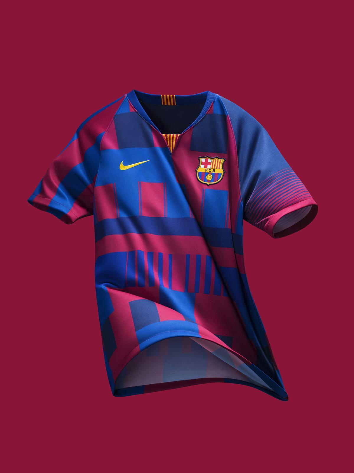 Mixed Red and Black Nike Logo - FC Barcelona What The 20th Anniversary Jersey - Nike News