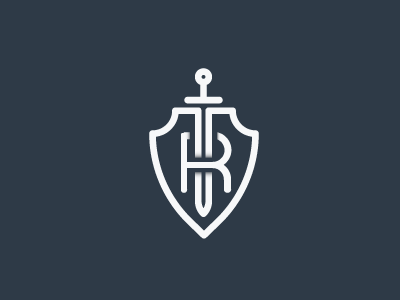 Sword and Shield Logo - R Shield Sword Logo. Design Marks. Logos, Logo design, Sword logo