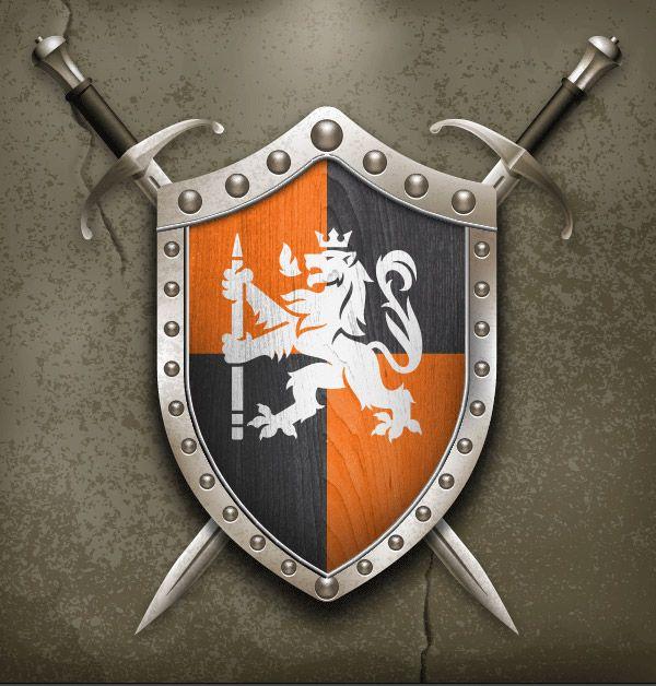 Sword and Shield Logo - Create a Near Realistic Shield and Sword in Adobe Illustrator