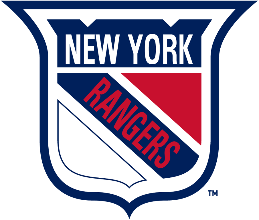 Sport Red White and Blue Shield Logo - New York Rangers Primary Logo - National Hockey League (NHL) - Chris ...