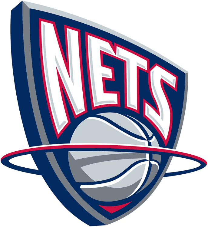 Sport Red White and Blue Shield Logo - New Jersey Nets Primary Logo Basketball Association NBA