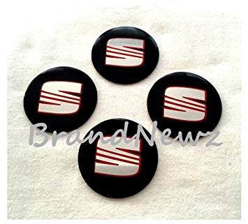 Silver Car with Red Circle Logo - SEAT SILVER RED LINE EMBLEM WHEEL CENTER CAP STICKER LOGO BADGE ...