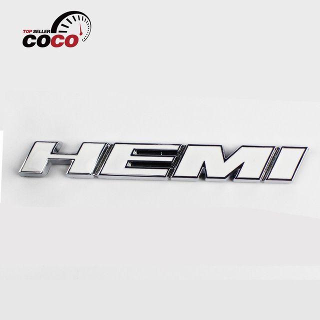 Hemi Logo - car styling 1PC 3D white Chrome HEMI EMBLEM BADGE STICKER DECAL LOGO