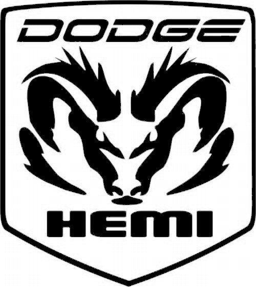 Hemi Logo - Dodge Hemi Logo Vinyl Decal 7 YR Life 100% Weather Proof