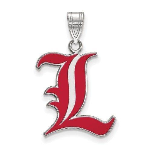Louisville L Logo - Louisville Cardinals L Sterling Silver Enamel Pendant