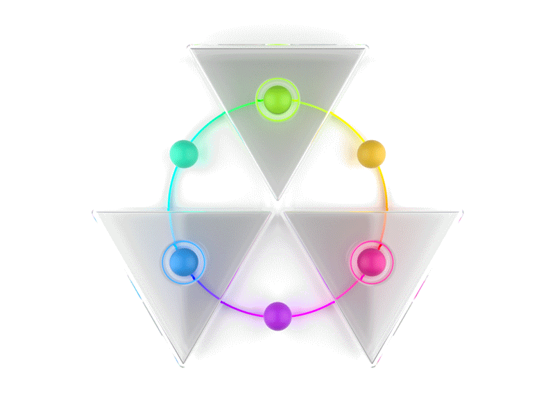 Rainbow Triangle Circle Logo - Flopping Triangles Revisited! by Admiral Potato. Dribbble