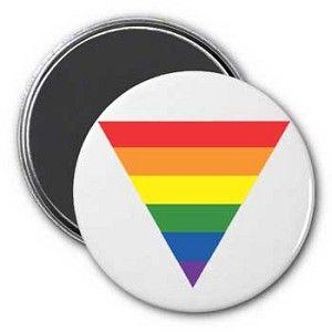 Rainbow Triangle Circle Logo - Rainbow Triangle Magnet