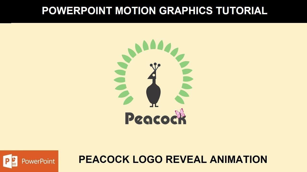 PowerPoint 2016 Logo - Peacock Logo Reveal. Motion Graphics in PowerPoint 2016 Tutorial