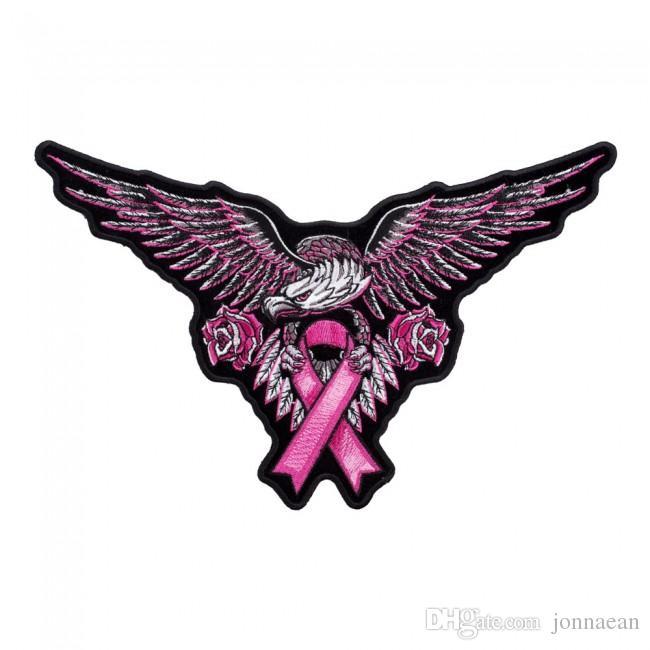 Pink Eagle Logo - Pink Eagle Breast Cancer Ribbon Patch, Awareness Embroidered