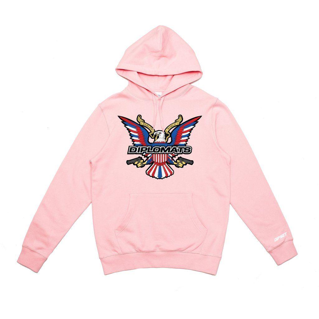 Pink Eagle Logo - DIPSET EAGLE LOGO EMBROIDERED HOODY (PINK) | Dipset USA, LLC