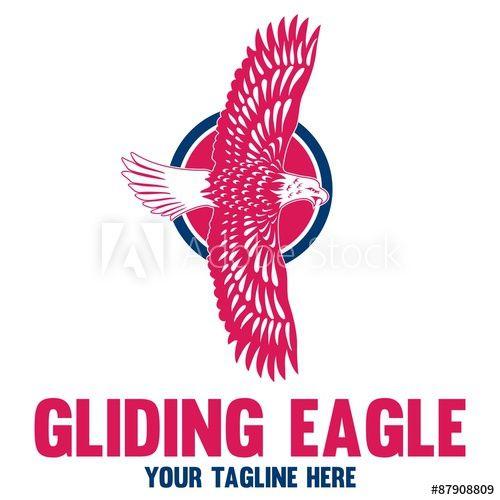 Pink Eagle Logo - Gliding Eagle Logo Template - Buy this stock vector and explore ...