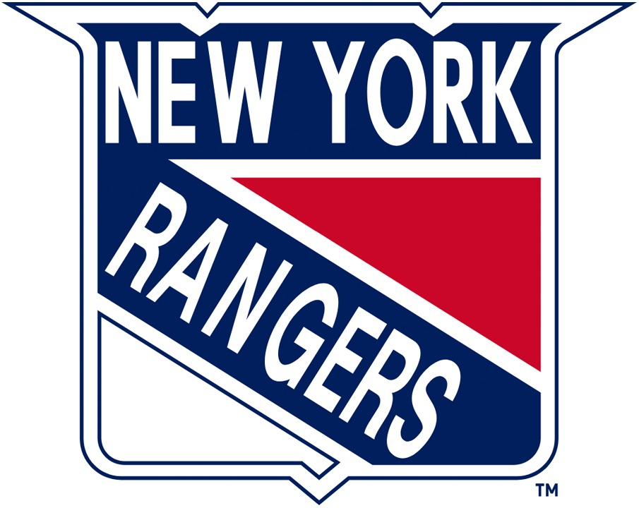 Sport Red White and Blue Shield Logo - New York Rangers Primary Logo - National Hockey League (NHL) - Chris ...