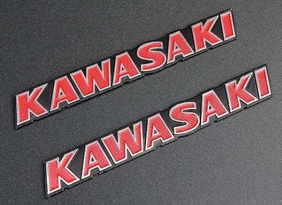 Old Kawasaki Logo - CHERRY : KAWASAKI Old Logo Color Tank Emblem [EBM ...