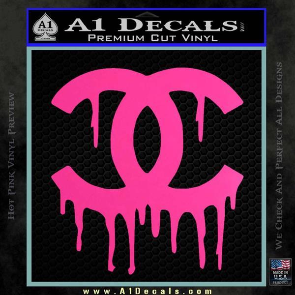 Hot Pink Chanel Logo - Chanel Dripping Decal Sticker » A1 Decals