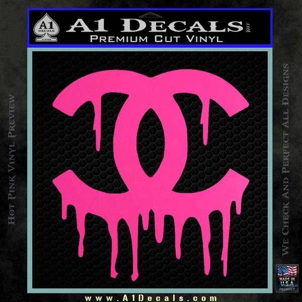 Hot Pink Chanel Logo - Chanel Dripping Decal Sticker A1 Decals