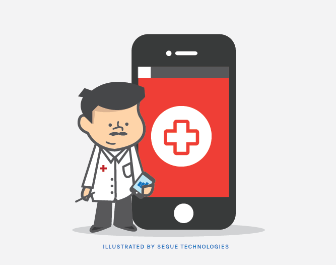 Mobile Apps with Red Logo - Healthcare Mobile Apps