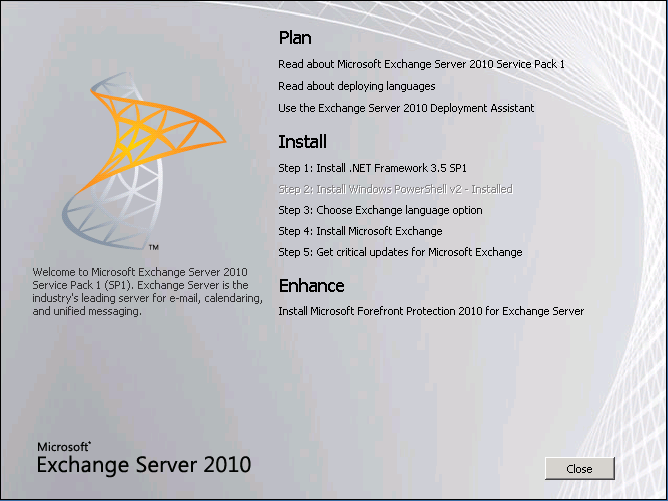 Microsoft Exchange 2010 Logo - Installing Microsoft Exchange 2010 on Windows Server 2008 R2 ...