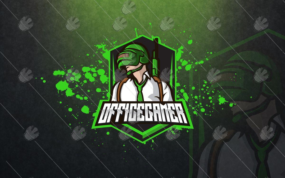 Gaming Channel Logo - Awesome Office Gamer eSports Logo. Office Gamer Mascot Logo