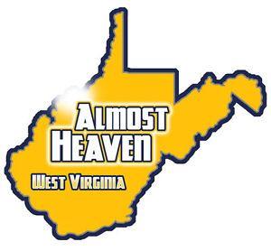 Almost Heaven West Virginia Logo - almost heaven west virginia vinyl decal 3x5 | eBay