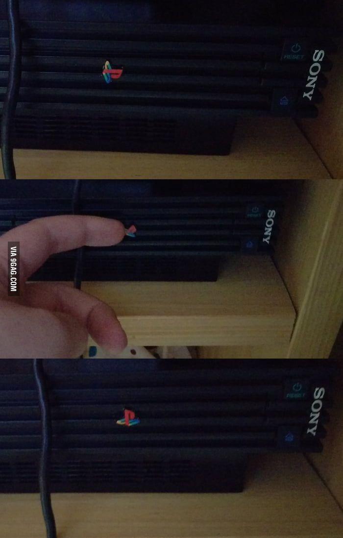 PS2 Logo - So... I just found out that you can rotate that logo on the PS2 Disc ...