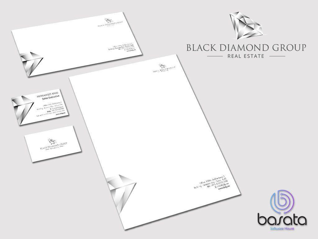 Black Diamond Company Logo - Black Diamond Logo & Stationary Design – Basata Software House