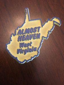 Almost Heaven West Virginia Logo - Vintage Refrigerator Magnet State Souvenir Almost Heaven West ...