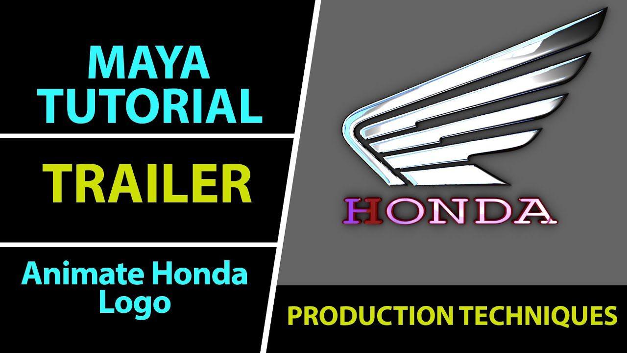 Turquoise Honda Logo - Maya 2016 Tutorial | Animated Honda Logo - Trailer - YouTube