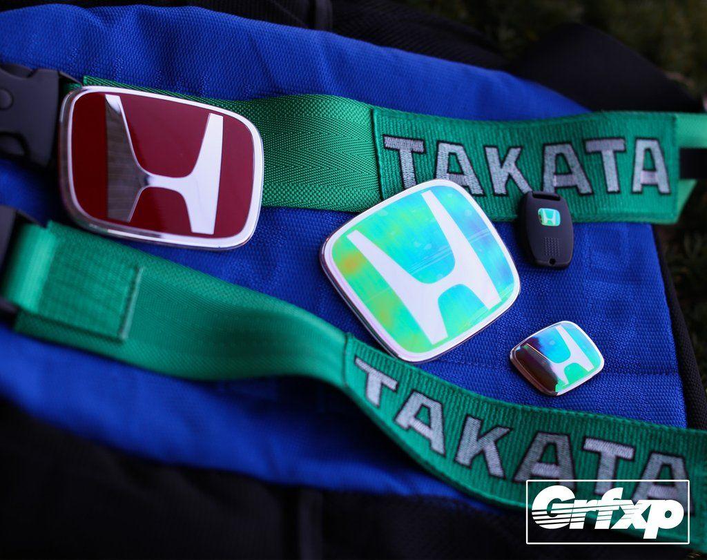 Turquoise Honda Logo - Alien Eyes NeoChrome JDM Emblem Overlays