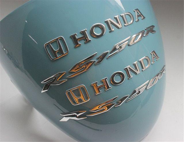 Turquoise Honda Logo - Motorcycle 3D Logo Decals Sticker For Honda RS150R-in Decals ...