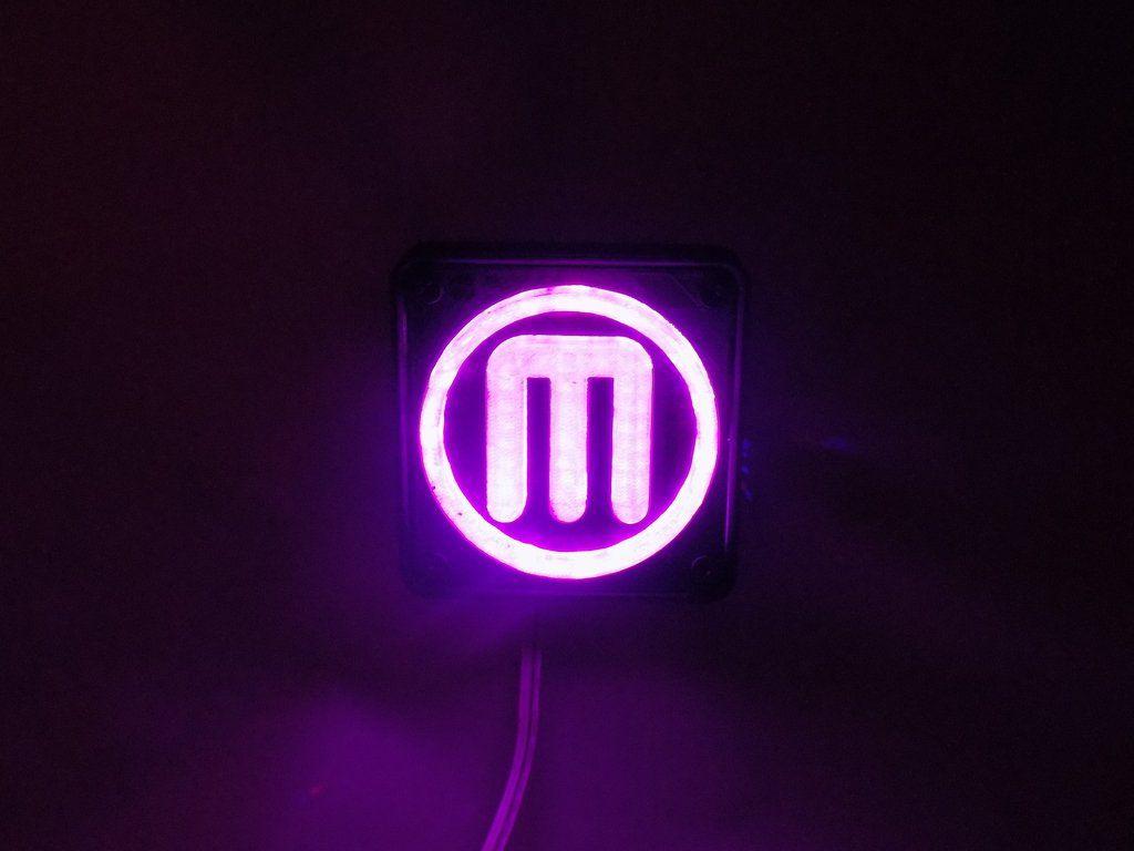 Purple M Logo - 3D Printed Makerbot M Logo LED Nightlight/Lamp by JJPowelly | Pinshape
