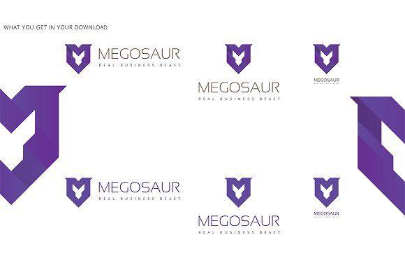Purple M Logo - Megosaur Letter M Logo Template ~ Logo Templates ~ Creative Market