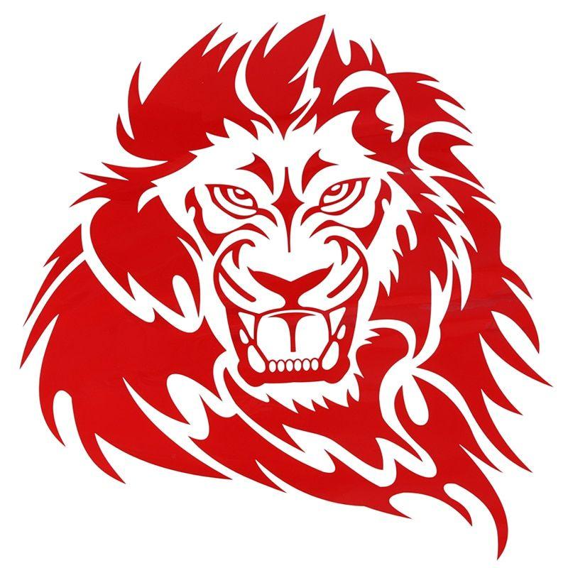 Red and Black Tiger Logo - POSSBAY 48cm Car Stickers Red Black Tiger Lion Roaring Decals