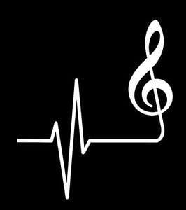 Yamaha Guitar Logo - Music heart beat Sticker Decal piano guitar yamaha car Lips tattoo ...