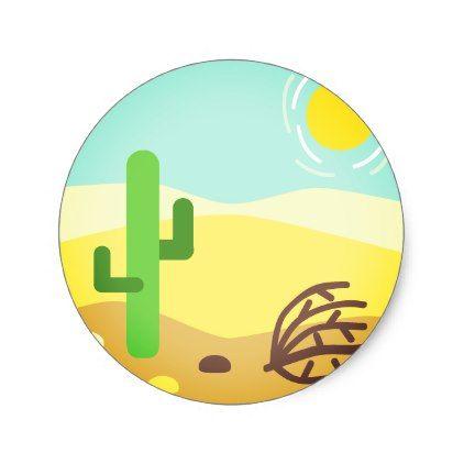Travel Emoji Logo - Burning Desert Emoji Classic Round Sticker. travel. Travel, Emoji