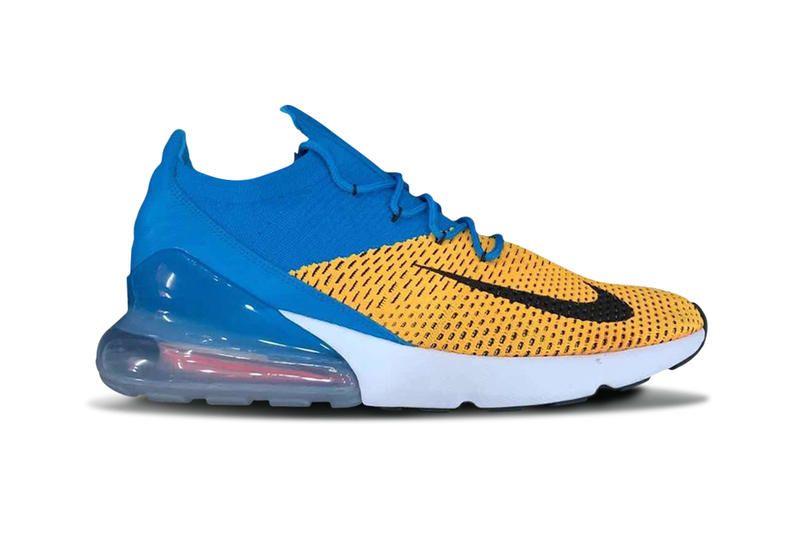 Yellow and Blue Nike Logo - Nike Air Max 270 Flyknit Blue and Yellow | HYPEBEAST