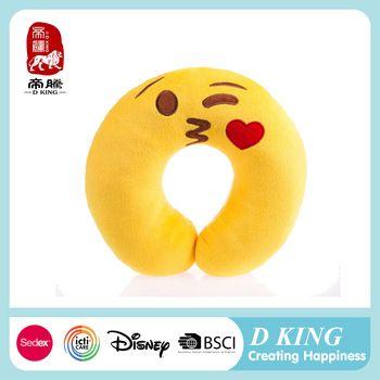 Travel Emoji Logo - Travel Office Head Rest Soft Plush U Shape Emoji Neck Pillow ...