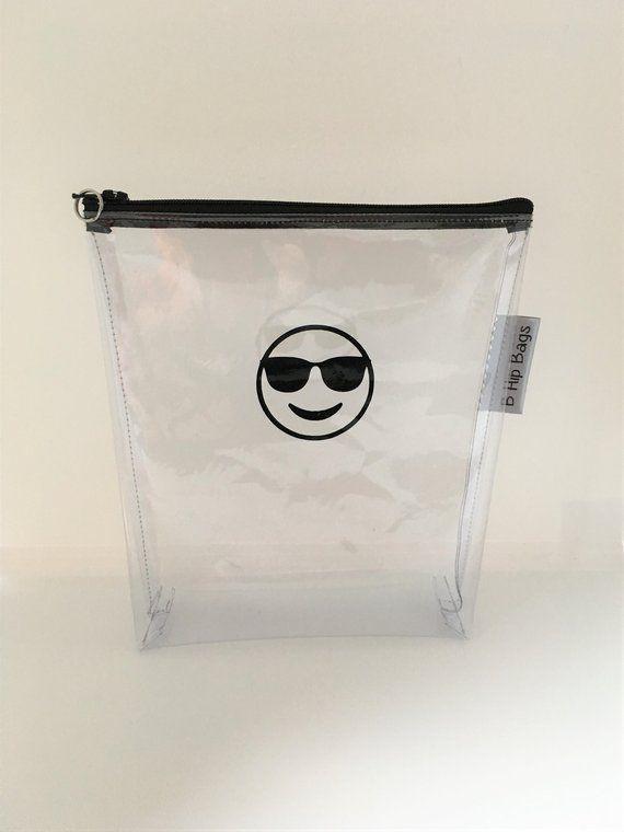Travel Emoji Logo - TSA Clear Emoji Vinyl Monogram Travel Bag Pouch/Cosmetic | Etsy