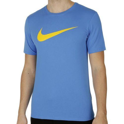 Yellow and Blue Nike Logo - Nike Chest Swoosh T-Shirt Men - Blue, Yellow buy online | Tennis-Point