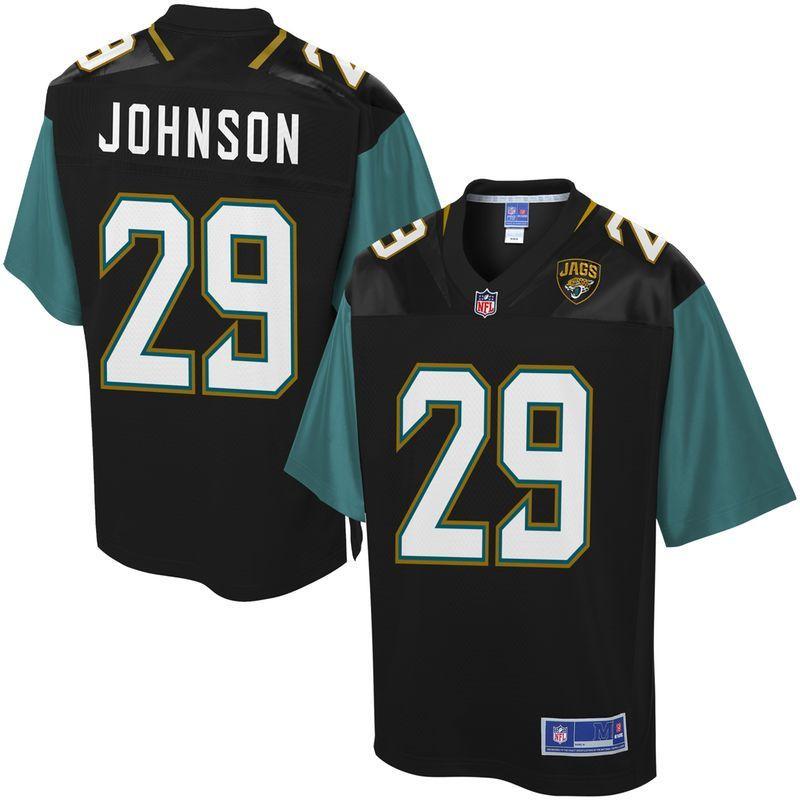 Johnson Jaguars Logo - Josh Johnson Jacksonville Jaguars NFL Pro Line Player Jersey - Black ...
