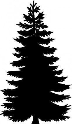 Black Pine Tree Logo - Tree Silhouettes clip art … | Decoration ideas | Tree …