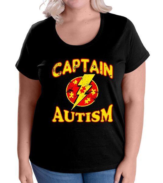 Women's Superhero Logo - Captain Autism Superhero Logo Women's Plus Size T Shirt