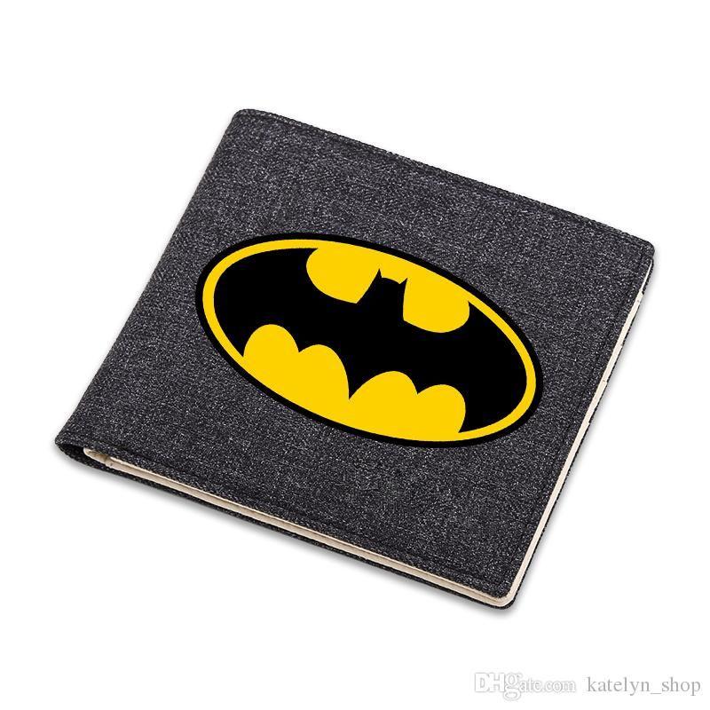 Women's Superhero Logo - Batman Wallet Super Hero Batman Logo Carton Purse Fold Wallet Men'S