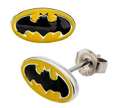 Women's Superhero Logo - Amazon.com: DC Comics Womens Batman Logo Stud Earrings (Black ...