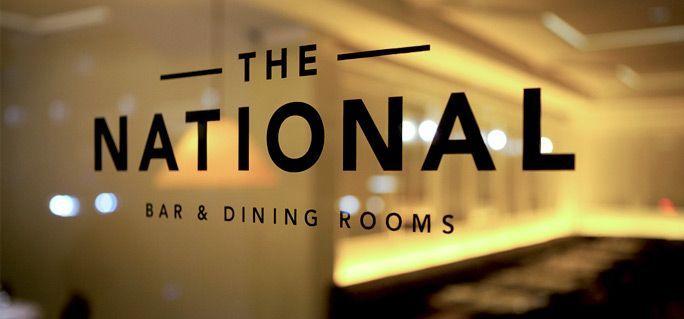 Restaurant Window Logo - The National, NYC- Restaurant Identity (sign) | Identity | Nyc, Logo ...