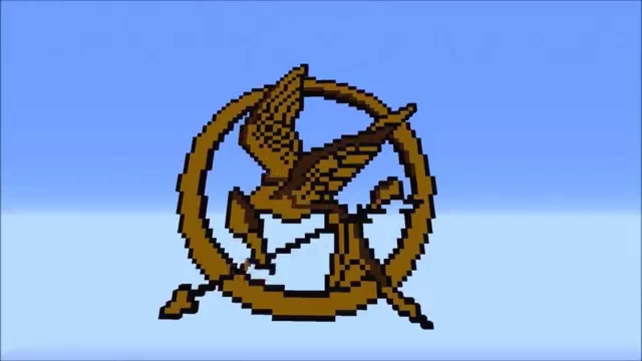 Minecraft HG Logo - Minecraft Hunger Games Pixel Art Speed Build - YouTube