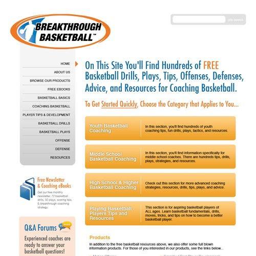 Breakthrough Basketball Logo - website design for Breakthrough Basketball | Web page design contest
